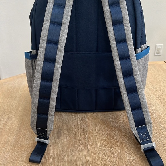 STATE Bags Kane Kids Double Pocket Backpack Navy Gray - Picture 5 of 9